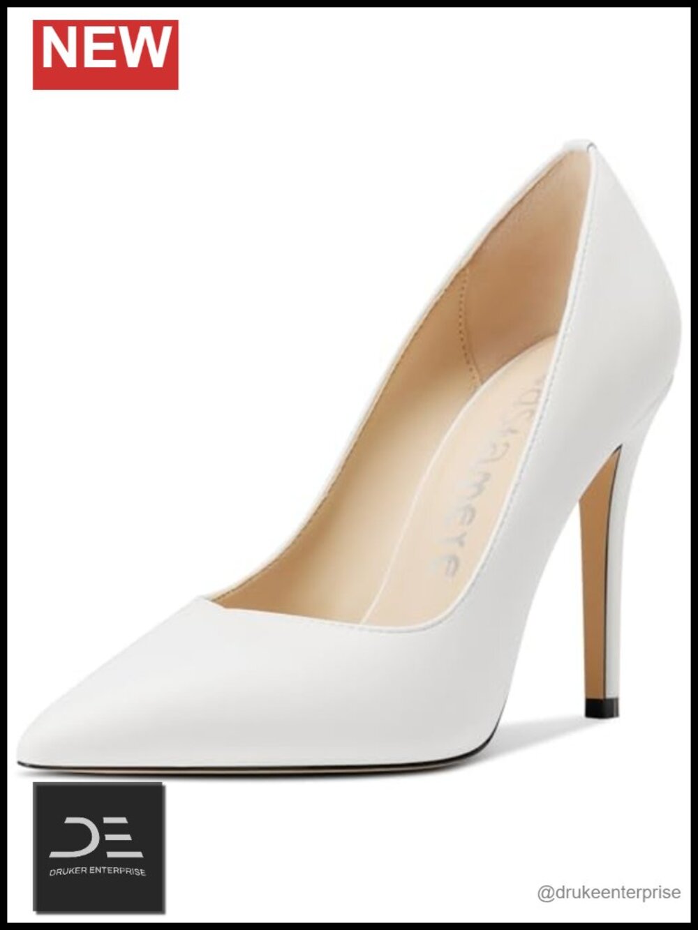 Womens Stiletto High Heel Pointed Toe Pumps Slip-on Classic 3.9 Inch